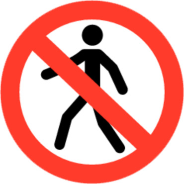 Verbodsbord Verboden voor voetgangers ISO7010